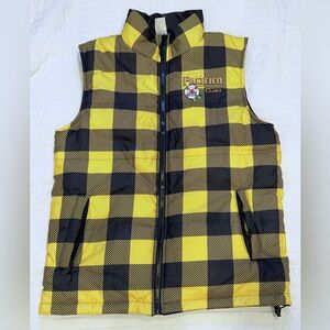 NWOT Pacifico Clara Checkered Yellow and Black Vest Unisex Large